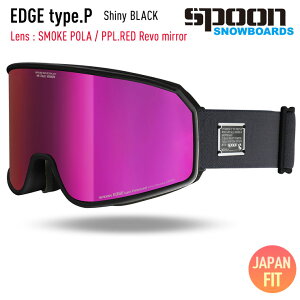 SPOON Xv[ EDGE type.P Xm[{[h S[O u[ Mat BLACK YFSMOKE POLA / PPL.RED Revo mirror XL[