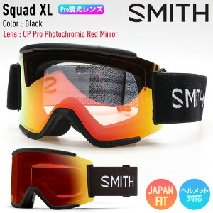y\z2026 SMITH X~X Xm[{[h S[O Squad XL XJbhXL J[: Black PROY: CP Pro Photochromic Red Mirror XL[ yAXm[z