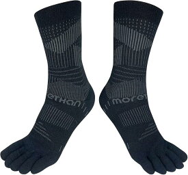 [Morethan] メリノウール 5本指 サイクルソックス メンズ レディース (防臭/吸湿/保温/速乾) DVA-013-5H フリーサイズ