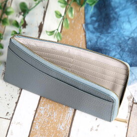 LASIEM 長財布 レディース 本革 牛革 革 レザー L字ファスナー 財布 薄型 薄い スリム 大容量 長サイフ スキミング防止 磁気 防止 軽量 軽い 小さめ L字 薄い財布 かわいい おしゃれ バイカラー ブランド ギフト プレゼント きれいめ