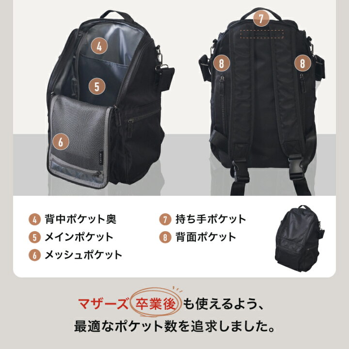 楽天市場】【大容量27L】 マザーズバッグ リュック マザーズリュック 