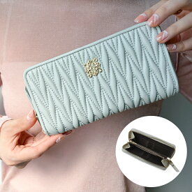 LASIEM ラシエム 小さい長財布 長財布 レディース 短い 小さい 長財布 財布 短い長財布 短め 小さめ 大容量 本革 牛本革 革 レザー コンパクト キルティング ブランド 薄い 薄型 軽い ラウンドファスナー スキミング防止