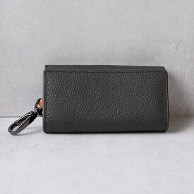 キーケース スマートキーケース キーホルダー メンズ レディース レザー カードポケット 牛革 革 三つ折り ブランド スマートキー 5連 キーリング フック カラビナ 本牛革 父の日 敬老の日 実用的 ギフト 誕生日プレゼント お祝い 社会人 成人祝い プレゼント ブラック 黒