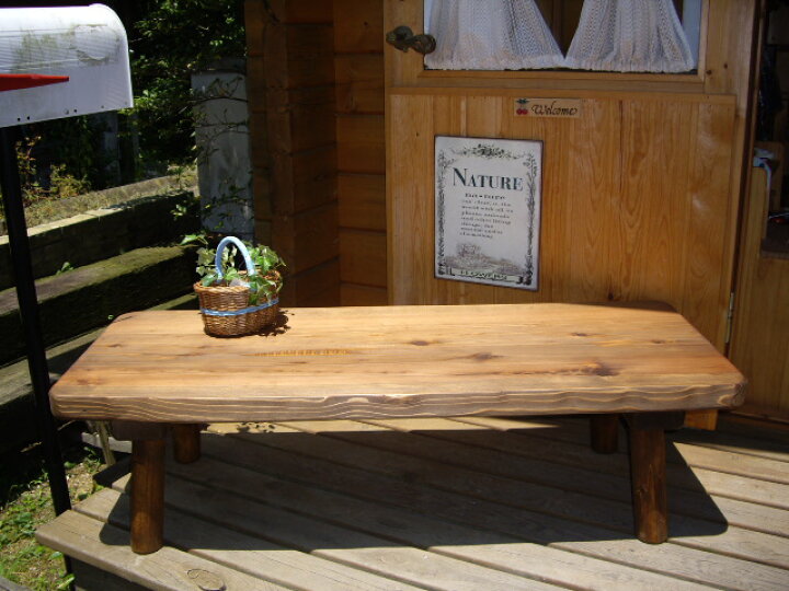 楽天市場】一枚板 ローテーブル 木製 カフェ テーブル ちゃぶ台  