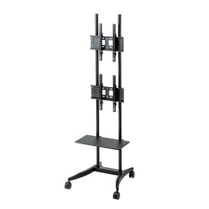 サンワサプライ 32〜55型対応上下2面液晶ディスプレイスタンド CR-PL37BK