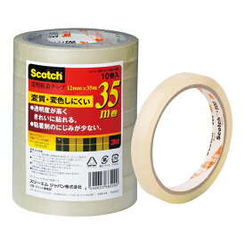 【まとめ買い】スリーエム　スコッチ　透明粘着テープ　大巻　12mm×35m　10巻入り　5パック/15パック/30パック　500-3-1235-10P