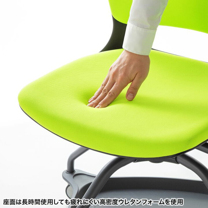 楽天市場】サンワサプライ ミーティングチェア テーブル付き(グリーン 