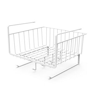 ハンギングバスケット吊り下げ収納 キッチン 戸棚下収納 吊り戸棚 ラック ハンギングバスケットラック 収納ラック 吊り下げ 戸棚下 棚 棚下 収納 洗面所 タオル 差し込み式 吊り下げ棚 アイ