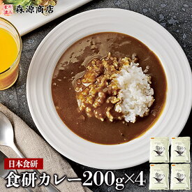 ＼ 1000円ポッキリ 送料無料 ／ 【楽天グルメ大賞】 カレー レトルト 食研カレー 200g×4袋 4人前 中辛 業務用 レトルト 日本食研 保存食 災害 備蓄 食料 惣菜 ポイント消化 森源商店 お中元 ギフト プレゼント