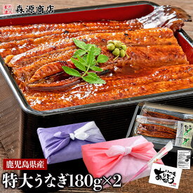 ＼母の日 まだ間に合う！／ 母の日 プレゼント ギフト うなぎ 国産 プレミアム 鰻 食品 送料無料 2024 無投薬 2尾 約180g (計約360g) 風呂敷包み 父の日 早割 料理 蒲焼き あす楽