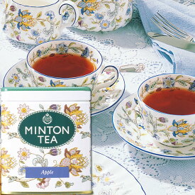 ミントンティー アップル 80g缶入り［伝統を受け継いだ本格的な英国紅茶 MINTON TEA］ | ミントン 森半 紅茶 茶 お茶 ティー 茶葉 プレゼント ギフト 水出し 水だし 水出し紅茶 プチギフト 英国 イギリス 缶 リーフティー アップルティー りんご フレーバー りんご紅茶