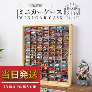★当日発送 累計1万個突破★おもちゃ収納 ミニカー 収納 ミニカーケース 15×7マス(最大210台収納) 扉有 |高さ