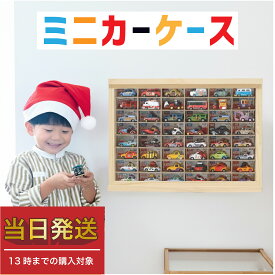★当日発送パパママ推薦★ミニカー 収納 ミニカーケース 8×6マス(最大96台収納可能/壁掛け 置き型) 扉有 |高さ38cm 幅52cm もりもり工房 トミカ収納 トミカ 収納 コレクションケース 木製 ロングトミカ おもちゃ 収納 トミカ収納 棚 トミカケース ミニカー 収納棚