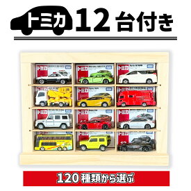 ★ミニカー12台付 120台から選べる★ミニカー 収納 ミニカーケース 4×3マス(最大24台収納可能/取り出し加工有り) 扉無|高さ21.7cm 幅29cm もりもり工房 トミカ収納 トミカ 収納 コレクションケース 木製 ロングトミカ おもちゃ 収納 トミカ収納 棚 トミカケース ミニカー