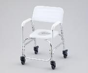 アルミ製フレームで錆びない シャワー椅子 HT1046 樹脂キャスタータイプ【送料無料】【入浴用いす】【シャワーチェアー】
