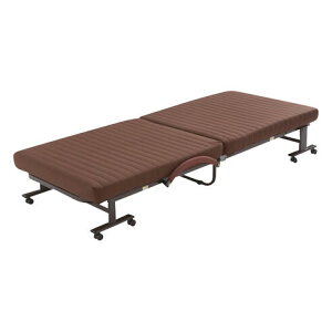 折りたたみベッド ブラウン 1台 900×1900×340 ※代引き決済不可商品 簡易ベッド 業務用 介護 施設 什器 折りたたみ 組み立て式(簡易組立) 病院 介護 看護 仮眠
