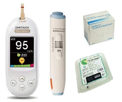 血糖値測定器　ワンタッチベリオリフレクト　アクロセット（Bluetooth機能）４点セット