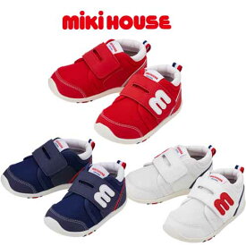 ミキハウス　mikihouse　mロゴ　セカンドベビーシューズ(13.5cm・14cm・14.5cm・15cm・15.5cm）11-9303-498　男の子　女の子　靴　プレゼント　 出産祝い