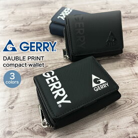 ＼20%off／GERRY コンパクトファスナー財布 ダブルプリント 札入れ カード収納 メンズ ガールズ レディース 使いやすい シンプル ブランド ロゴ プレゼント 誕生日 ギフト ジェリー アウトドア アメリカン コンパクト ブラック ホワイト ネイビー