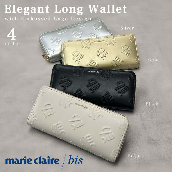 楽天市場】marie claire/bis グレイス ラウンドファスナー長財布 