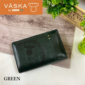 VASKA by moz カリオン L字ファスナー折り財布 モズ モズ財布 moz VASKA ヘラジカ 財布 札入れ 多機能 カード収納 メンズ 紳士 ボーイズ ブラック グリーン オレンジ