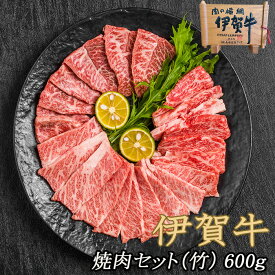 国産 黒毛和牛 食べ比べ 【伊賀牛】 焼肉セット（竹）特選カルビ /上カルビ 各300g 合計600g 2～3人前 高級 ギフト 三重県産 送料無料