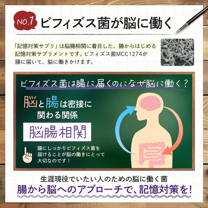 楽天市場】【初回30%OFF 定期購入】 メモリービフィズス 記憶対策  