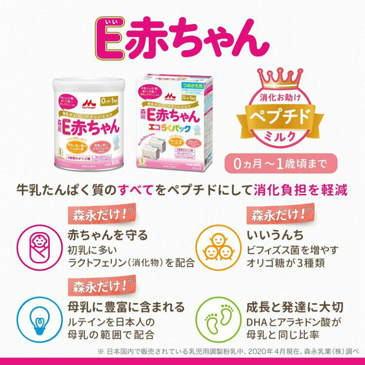 楽天市場】森永 E赤ちゃん 大缶 ＜ 800g (4個セット)＞【 森永乳業 