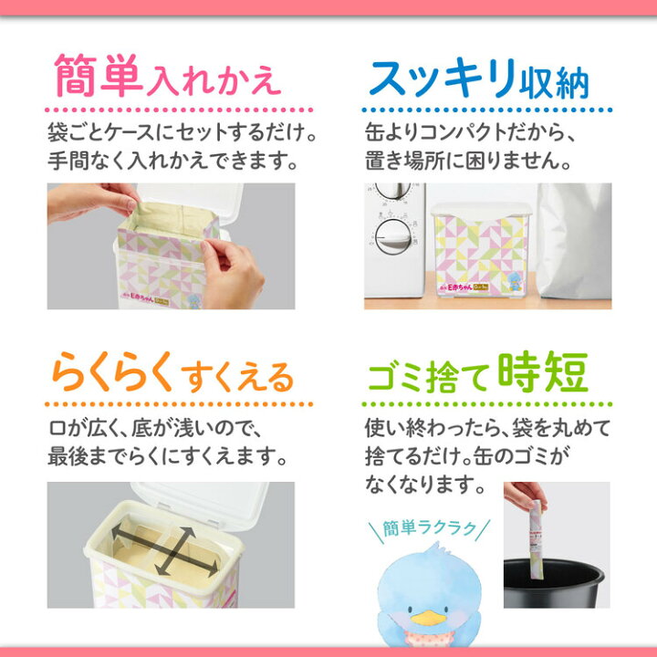 楽天市場】森永 E赤ちゃん エコらくパック 詰め替え用 4箱 ＜3,200g 