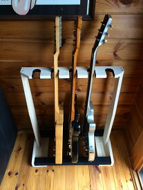 【杜の工房】木製　エレキ用　ギタースタンド5本掛組み立て済みですぐ使える！