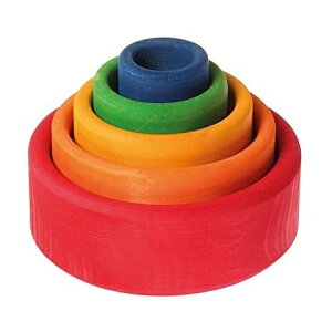 【10/30限定200円offクーポン配布中】 GRIMM'S グリムス コップかさね・レインボー GM10351 木のおもちゃ 積み木 積木 つみき アーチ レインボー 出産祝い 誕生日 クリスマス ギフト プレゼント GRIMM