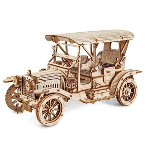 つくるんです クラシックカー 665400-MC801 日本語説明書付き Robotime ロボタイム 立体パズル 木製 DIY 3Dウッドパズル 工作キット 組み立てキット インテリア