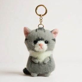 【送料込み】ぬいぐるみチャーム my pon pon マイポンポン ねこ サバシロ SO-1261 キーリング ネコ 猫マスコット 動物 ギフト 女の子 女 男の子 男 鞄 かばん bag バッグ 誕生日 プレゼント 贈り物 父 母 子供 大人 鍵 key
