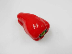 【 マグネット ピーマン・赤 】 日本製 小物 食品サンプル おもしろ プレゼント かわいい おしゃれ ハンドメイド ポーチ バッグ 模型 フェイクフード フード 食べ物 パーツ 撮影 ぬい撮 ユニ