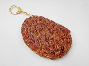 【 キーホルダー ハンバーグ大】 日本製 小物 食品サンプル おもしろ プレゼント かわいい おしゃれ ハンドメイド ポーチ バッグ 模型 フェイクフード フード 食べ物 パーツ 撮影 ぬい撮 ユ