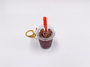 【 キーホルダー ココア クリーム ・ ミニ】 日本製 小物 食品サンプル おもしろ プレゼント かわいい おしゃれ ハンドメイド ポーチ バッグ 模型 フェイクフード フード 食べ物 パーツ 撮影