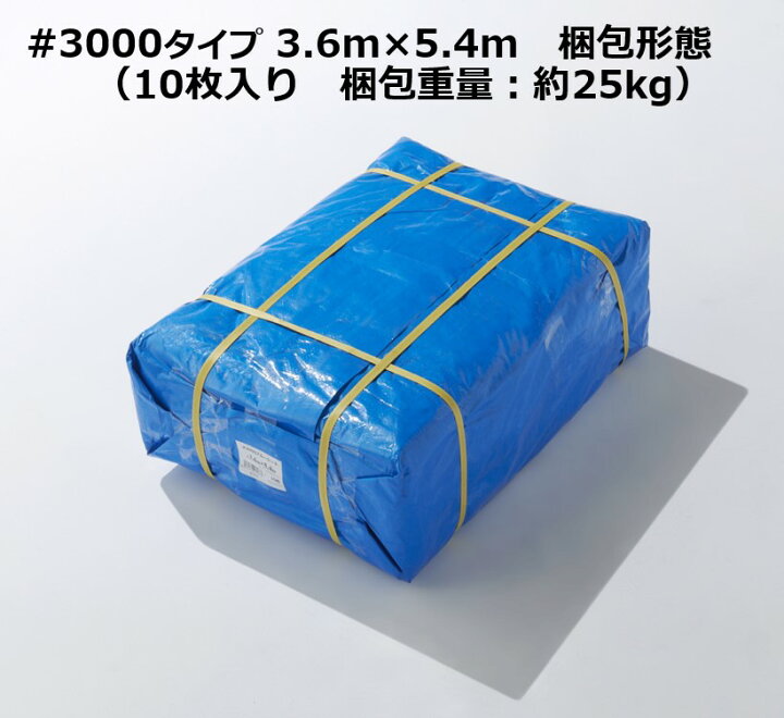 楽天市場】ブルーシート #3000タイプ 厚手3.6m×5.4m ハトメ付【10枚 