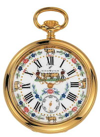 アエロ懐中時計（手巻き） 金時計　(18金メッキ)　スイス製　50618-J501 [送料無料]