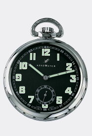 アエロ懐中時計（手巻き）　蓋の無いタイプ　　スイス製　50685-CH06 [送料無料]