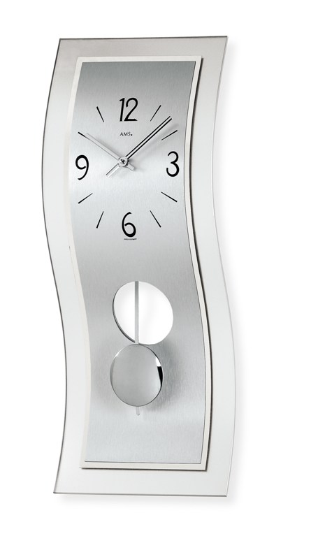 AMS振り子時計 ウェーブ 販売 ガラスがお洒落 ＡＭＳ アームス 正規取扱店 AMS7300 振り子時計