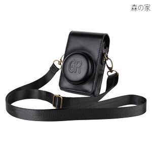 �y���������zRicoh GR/GRII/GR III/GR IIIX/GR IV �P�[�X ���R�[Ricoh GR/GRII/GR III/GR IIIX/GR IV ��pPU���U�[�J�����o�b�O ���^�y�� �g�ѕ֗� �����h�~ �V�����_�[�X�g���b�v�t�� (�u���b�N)
