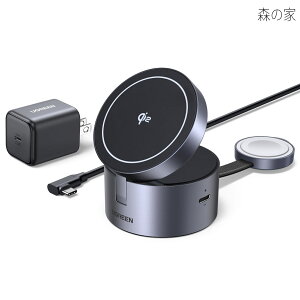 �y���������z3in1 ���C�����X�[�d�� Magsafe�Ή� MFi�EQi2�F�� 15W �}�O�Z�[�t�[�d�� �y�~�`�Ńu���C���h���쁕�]�|�h�~�z3�䓯���}���[�d iPhone 17/16/15/14/13/12/AirPods 4/3/2/Pro/Apple Watch�[�d�� ���^��