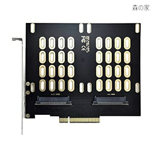�y���������z�f���A�� 2X U.2 SFF-8639 SSD - PCIE Express 3.0 Gen3 X8 X16 RAID �J�[�h VROC Raid0 �n�C�p�[�A�_�v�^�[