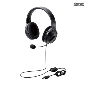 �y���������z�w�b�h�Z�b�g �}�C�N�t�� USB �I�[�o�[�w�b�h �L�� ���� 40mm�h���C�o �u���b�N HS-HP30UBK