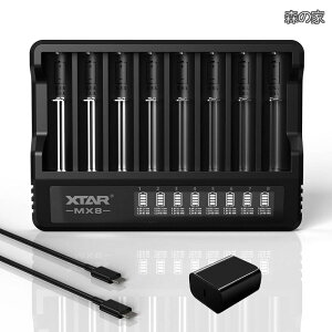 �y���������zMX8�d�r�[�d�� �P�O?�P�l 1.5V���`�E���ƃj�b�P�����f�d�r 3.6V/3.7V 10400 14500 16340 18500 18650 21700�ɑΉ� �y8�{���������[�d���\�z�y0V�������@�\�z