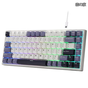 �y���������zROYAL KLUDGE C84 HE ���s�b�h�g���K�[ �Q�[�~���O�L�[�{�[�h�A75% TKL �L�� RGB ���J�j�J���L�[�{�[�h�A�z�[�����ʃ}�O�l�e�B�b�N�X�C�b�`�L�[�{�[�h�A�A�N�`