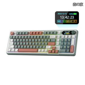 �y���������zROYAL KLUDGE S98 ���J�j�J���L�[�{�[�h�A�X�}�[�g�f�B�X�v���C����уm�u�t���A�g�b�v�}�E���g 96% ���C�����X���J�j�J���L�[�{�[�h BT/2.4G/USB-C�A�z�b�g�X