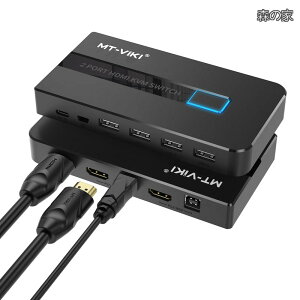 �y���������zHDMI KVM�X�C�b�` 2�|�[�g KVM USB �ؑ֊� 2����1�o�́AHDMI KVM �؂�ւ��� 4K 30Hz �p�\�R���ؑ֊� USB �Z���N�^�[ �d���s�v �h���C�o�s�v USB2.0