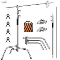 【送料無料】センチュリースタンド 銀 2M 耐荷重35kg Cスタンド ステンレス鋼製 88cmブームアームと2つの…