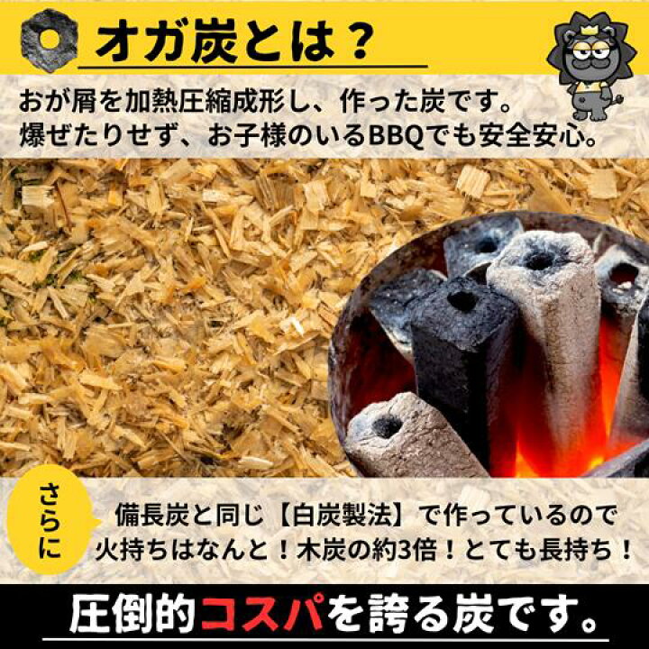 楽天市場】【中国/四国エリア限定*送料無料】オガ炭 10kg ベトナム産 